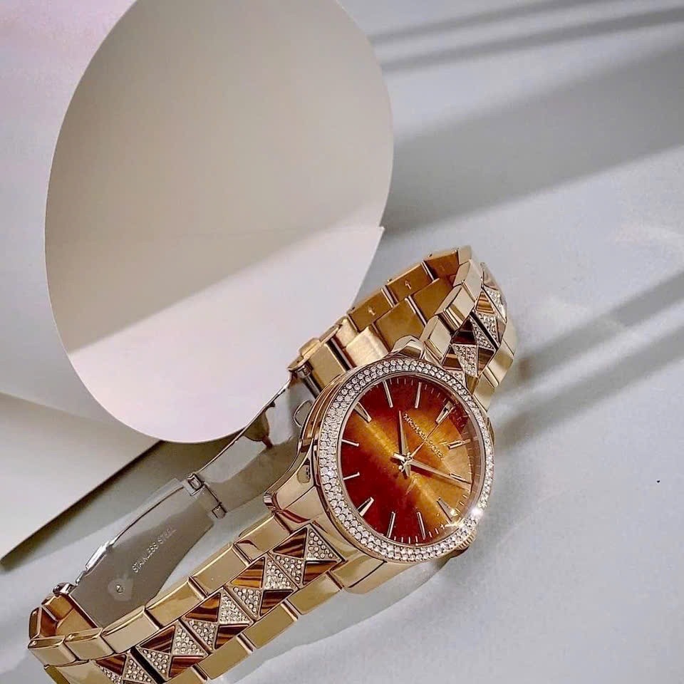 Đồng Hồ Michael Kors Runway |Nữ Giới |Mặt Nâu |Dây Kim Loại Vàng Gold |Máy Pin (Quartz) |Size 38mm |donghogiatot.vn