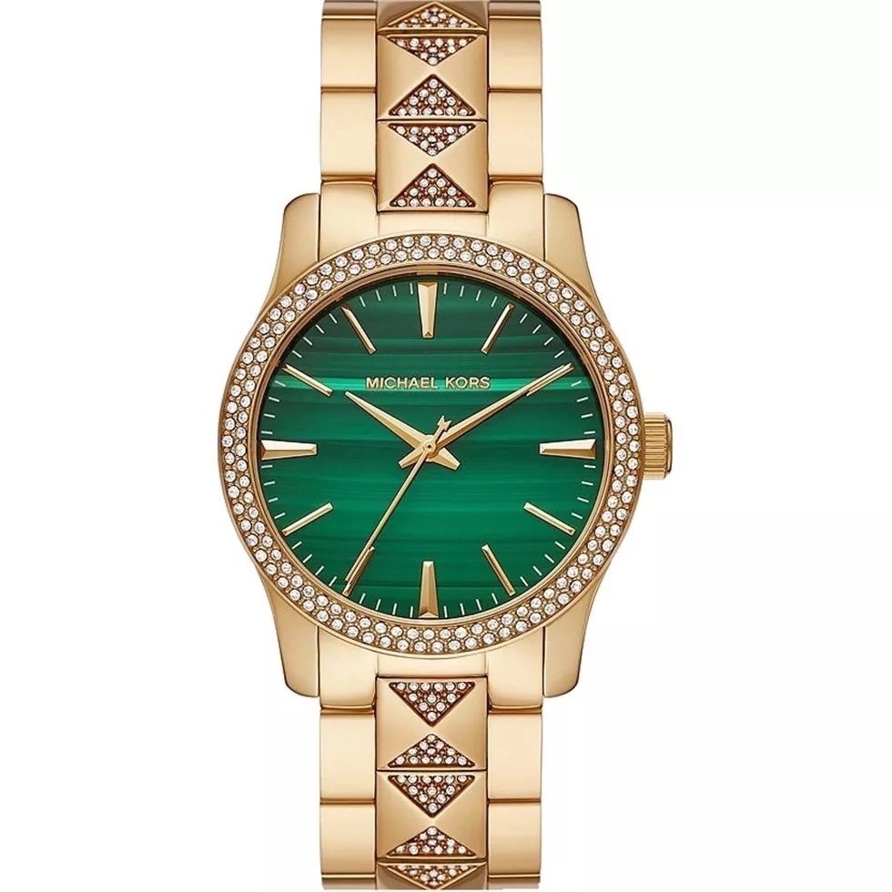 Đồng Hồ Michael Kors Runway |Nữ Giới |Mặt Xanh Lá |Dây Kim Loại Vàng Gold |Máy Pin (Quartz) |Size 38mm |donghogiatot.vn