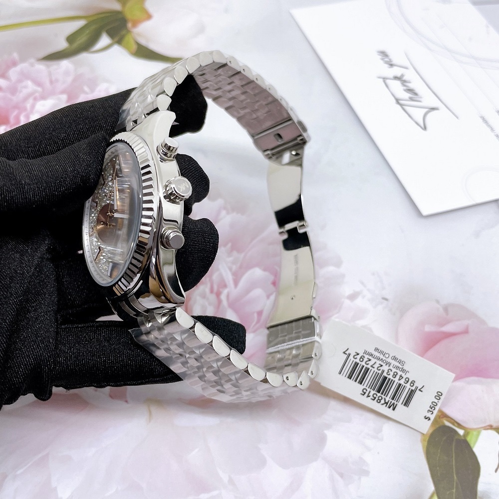 Đồng Hồ Michael Kors Lexington |Nam Giới |Mặt Full Đá |Dây Kim Loại Silver |Máy Pin (Quartz) |Size 44mm |donghogiatot.vn