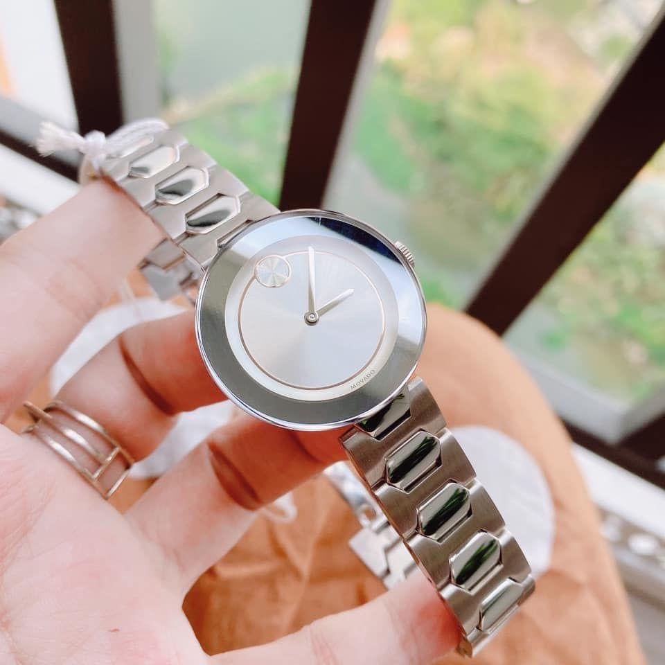 Đồng Hồ Movado Bold Mid-size |Nữ giới |Mặt Trắng |Dây Kim Loại Silver |Máy Pin (Quartz) |Size 32mm |Donghogiatot.vn