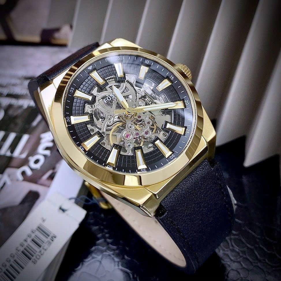 Đồng Hồ Fossil Everett |Nam Giới |Mặt Vàng Gold |Dây Da |Máy Lộ Cơ (Automatic) |Donghogiatot.vn