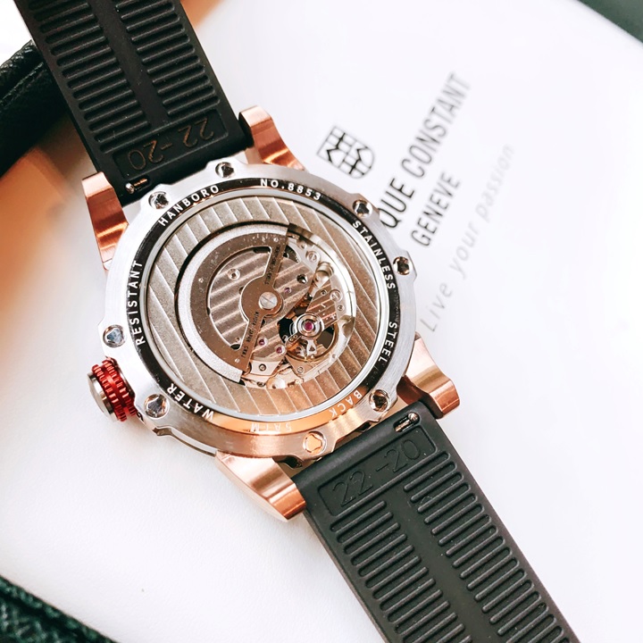 Đồng Hồ Hanboro Bão Cát Sa Mạc |Nam Giới |Dây Cao Su |Mặt Đen |Máy Cơ (Automatic) |Size 40mm |Donghogiatot.vn