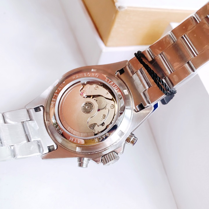 Đồng Hồ Hanboro Mặt Đá Nhiều Màu |Nam Giới |Dây Kim Loại |Máy Cơ (Tự Động) |Size 42mm |Donghogiatot.vn