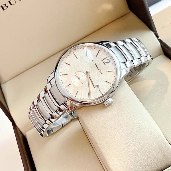 Đồng Hồ Burberry The City |Nam Giới |Mặt Trắng |Dây Kim Loại Silver |Máy Pin (Quartz) |Size 40mm |donghogiatot.vn