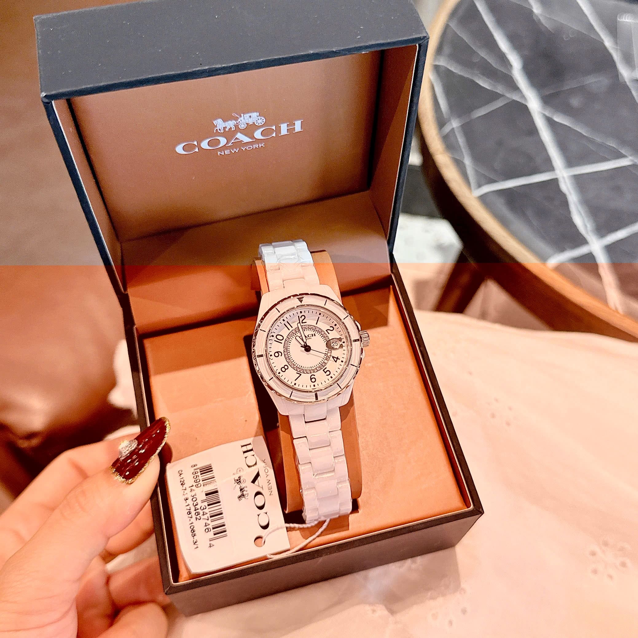 Đồng Hồ Coach Preston 14503462 |Nữ Giới |Silver |Dây Đá Ceramic Trắng |Máy Pin (Quartz) |Size 32mm |donghogiatot.vn