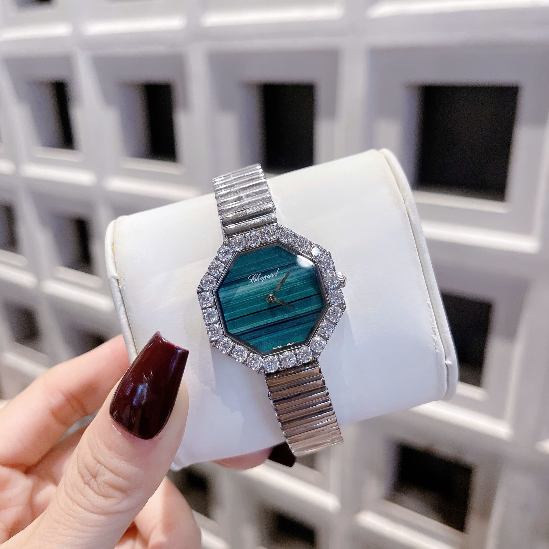 Đồng Hồ Chopard L'Heure Du Diamant Octoagonal |Nữ Giới |Mặt Xà Cừ Xanh Rêu |Dây Kim Loại |Máy Pin (Quartz) |Size 32mm |donghogiatot.vn