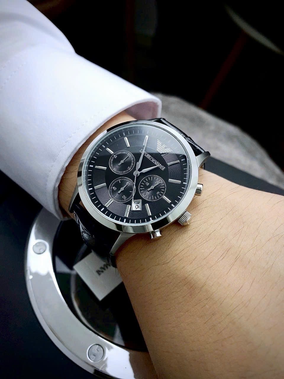 Đồng Hồ Emporio Armani Thời Trang |Nam Giới |Mặt Đen |Dây Da |Máy Pin (Quartz) |Size 42mm |Donghogiatot.vn