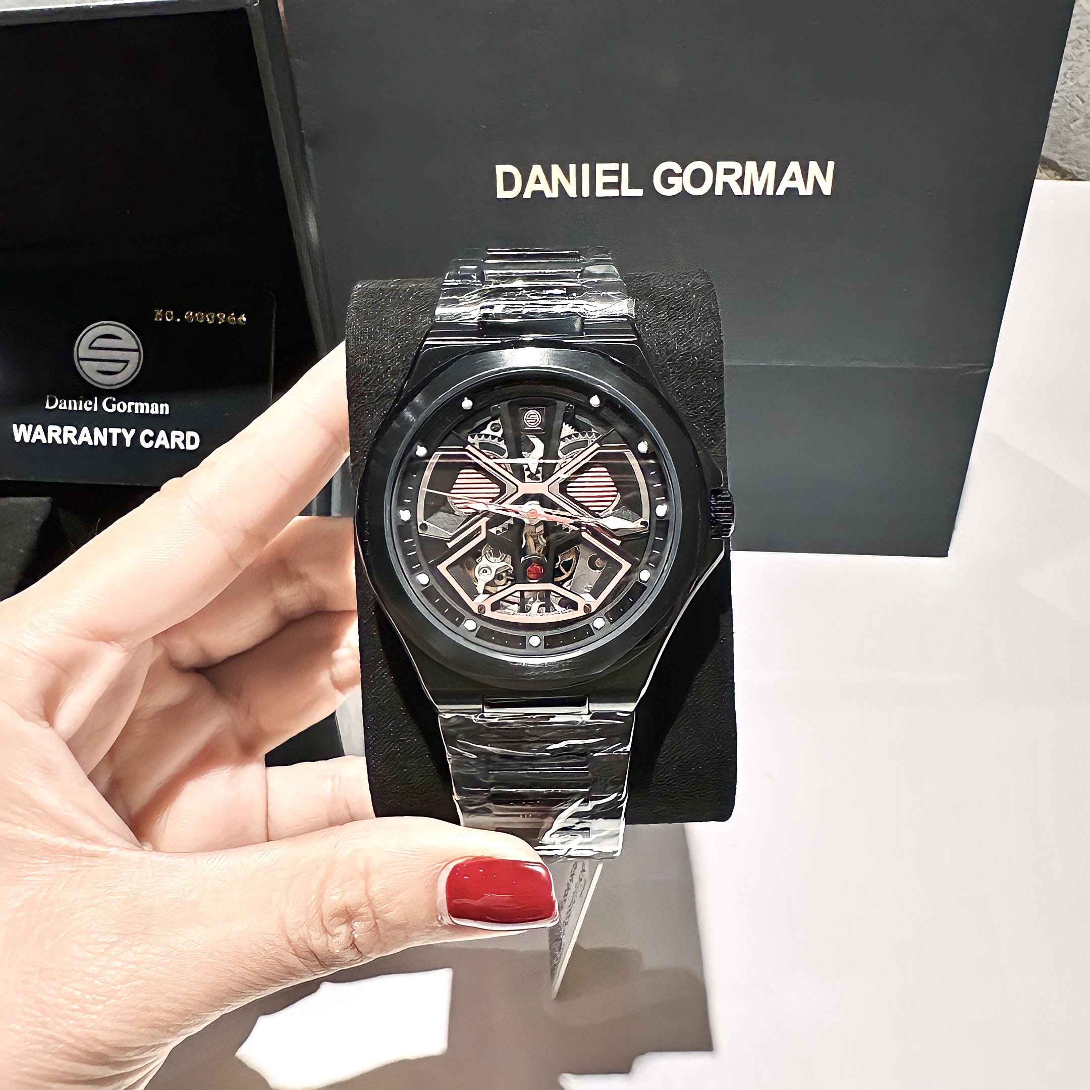 Đồng Hồ Daniel Gorman Full Đen |Nam Giới |Dây Kim Loại |Máy Cơ (Automatic) |Mặt Tròn |Donghogiatot.vn