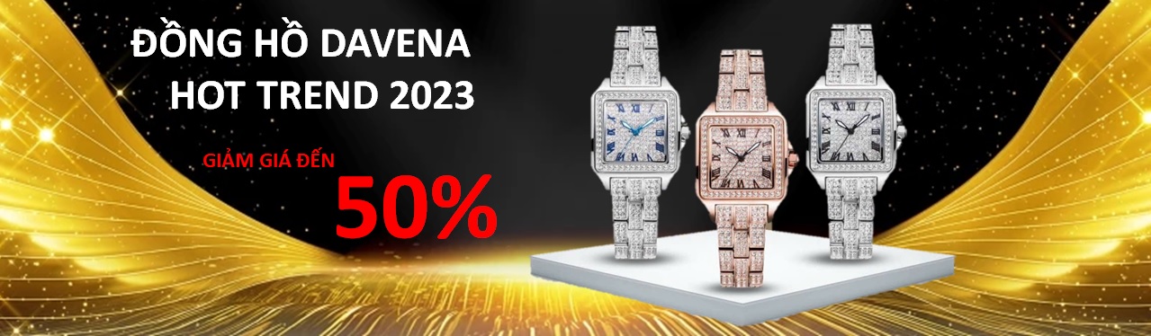 Banner khuyến mãi đồng hồ Davena giá rẻ