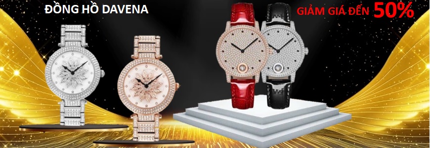 Banner Khuyến mãi Đồng hồ Davena giá rẻ
