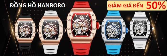Banner khuyến mãi đồng hồ hanboro giảm giá -50%
