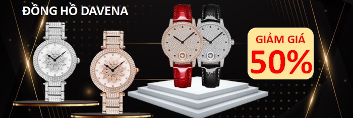 Banner khuyến mãi đồng hồ davena giảm giá -50%