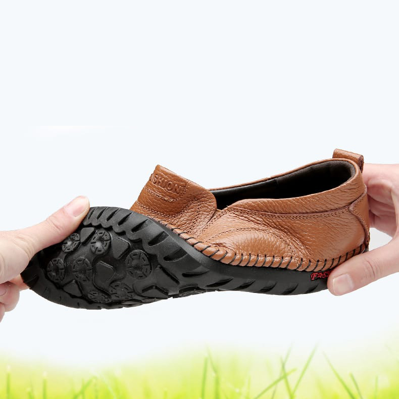 Giầy lười nam da bò