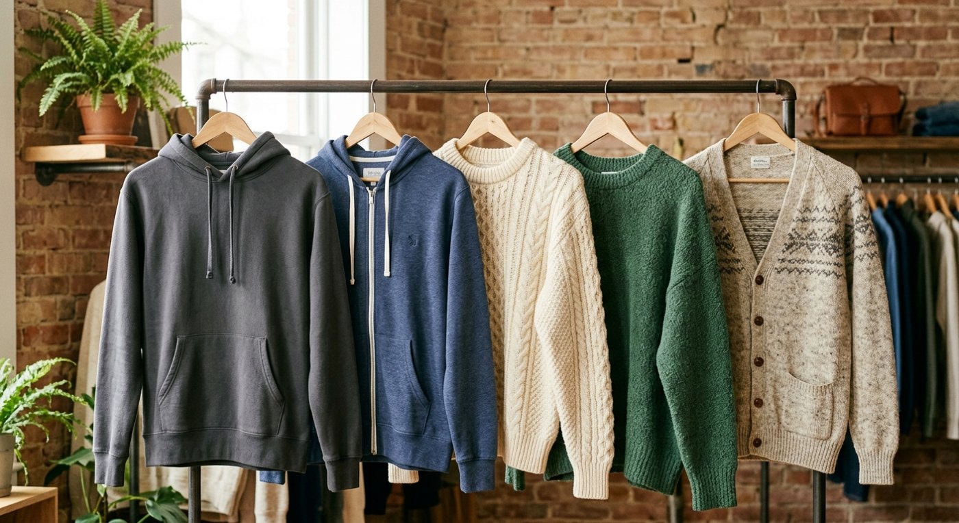 Mẫu Áo Hoodie Sweater Thu Đông 2026: Vải Nỉ Bông & Chân Cua