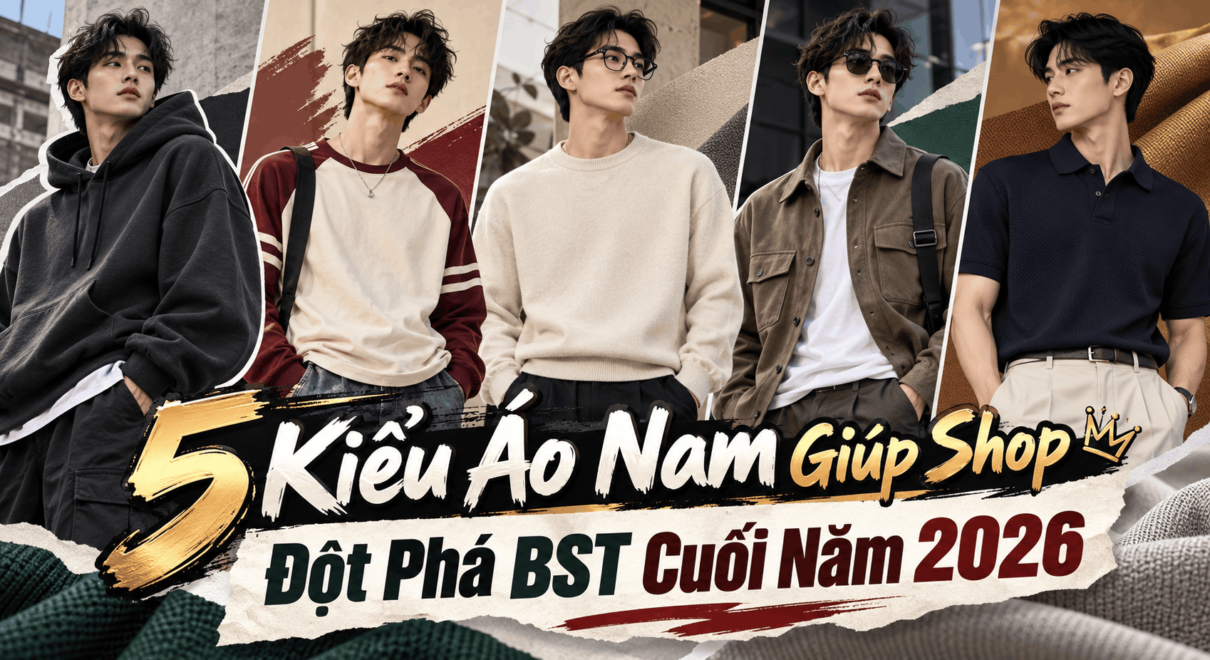 5 Kiểu Áo Nam Giúp Shop Đột Phá BST Cuối Năm 2026