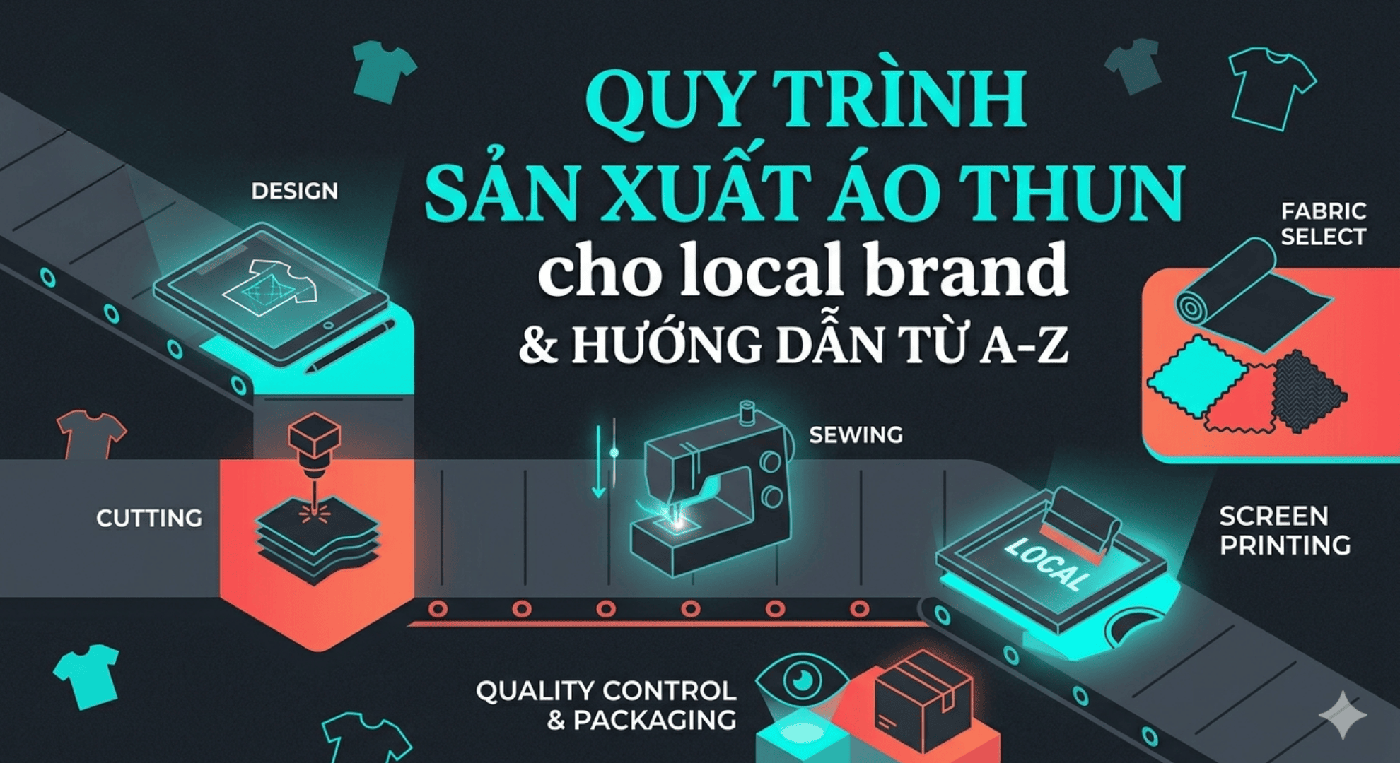 Quy trình sản xuất áo thun cho local brand từ A-Z