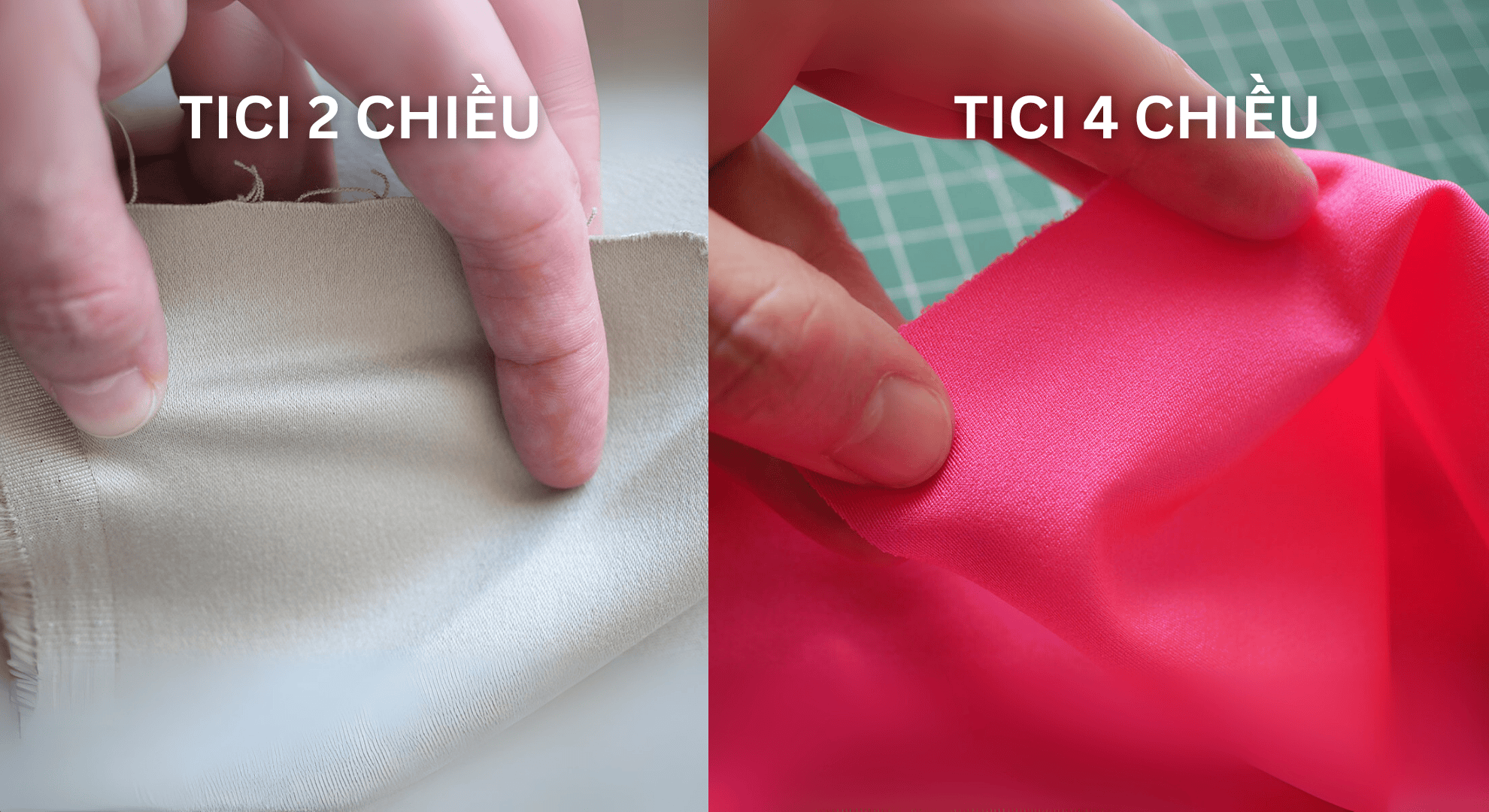 Phân biệt vải Tici 2 chiều và 4 chiều – loại nào nên chọn?