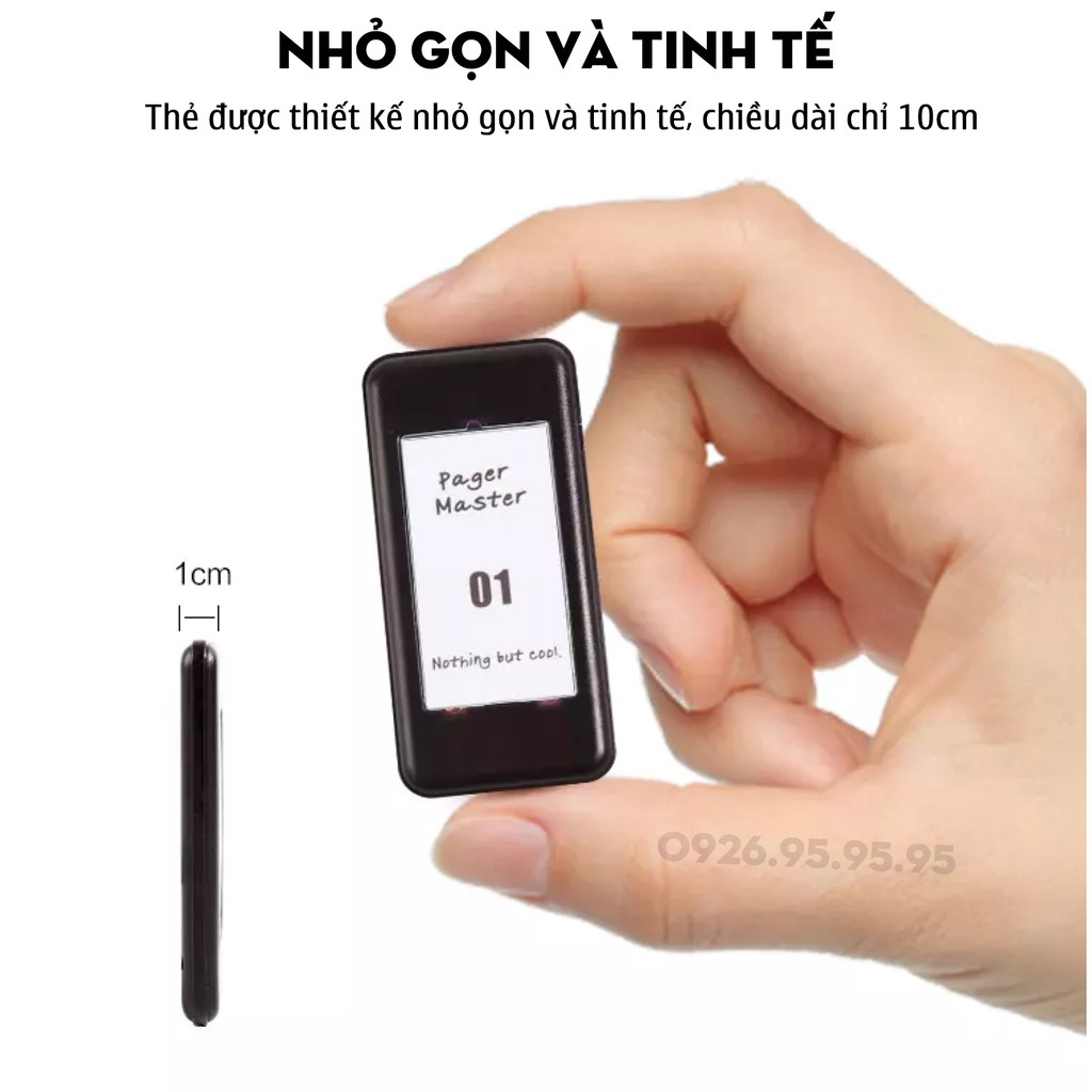 Bộ thẻ rung tự phục vụ 16 thẻ, bán kính 30-50m