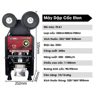 Máy dập nắp cốc bán tự động ETON A1