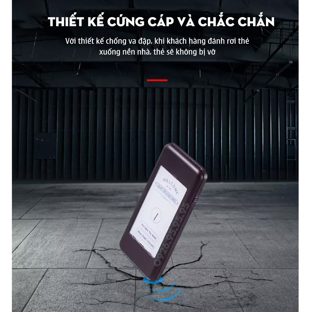 Bộ thẻ rung tự phục vụ 16 thẻ, bán kính 30-50m