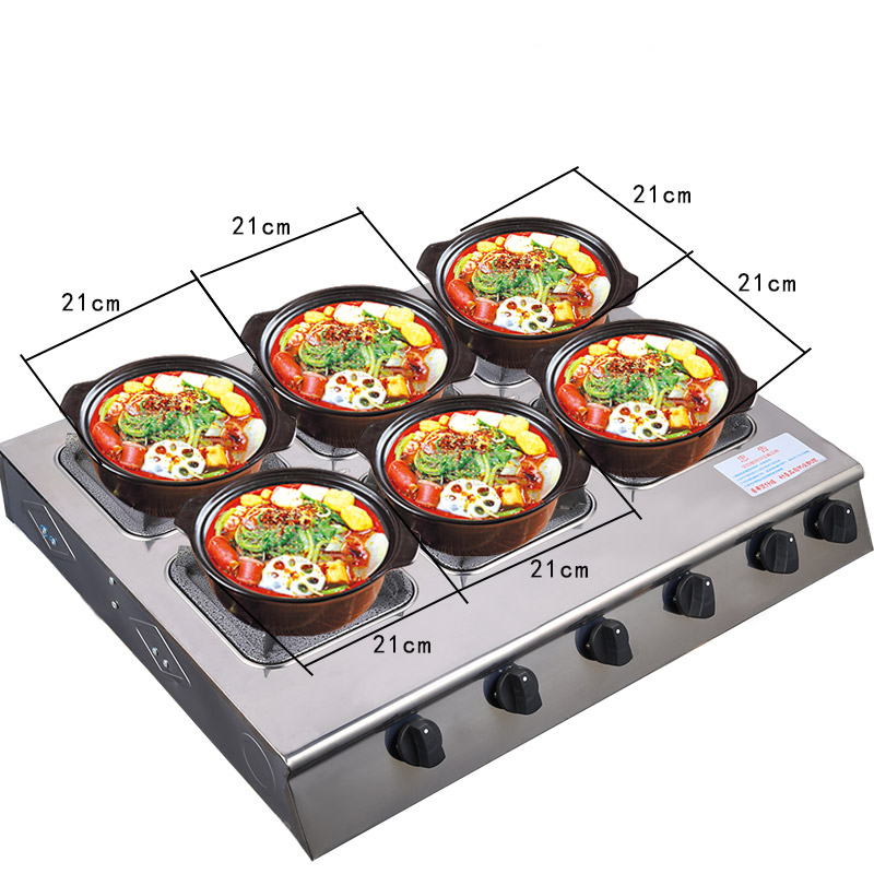 Bếp ga nấu mì cay, cơm niêu, 4-6-8 họng