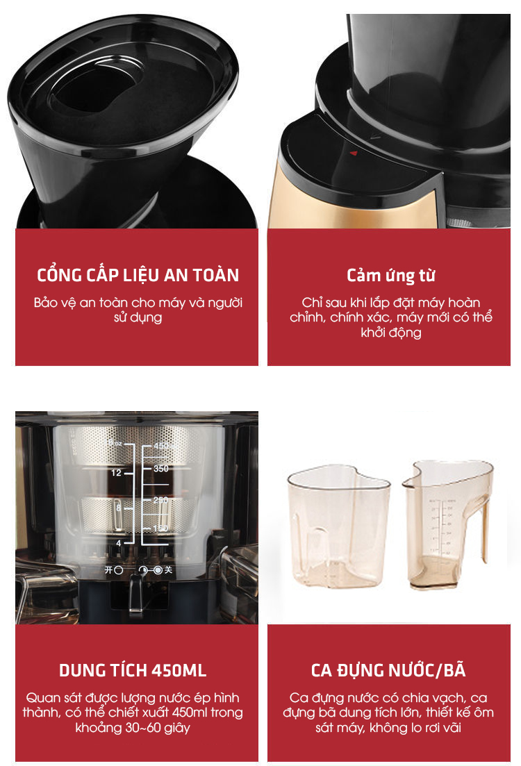 Máy ép hoa quả chậm Hu-19SGM