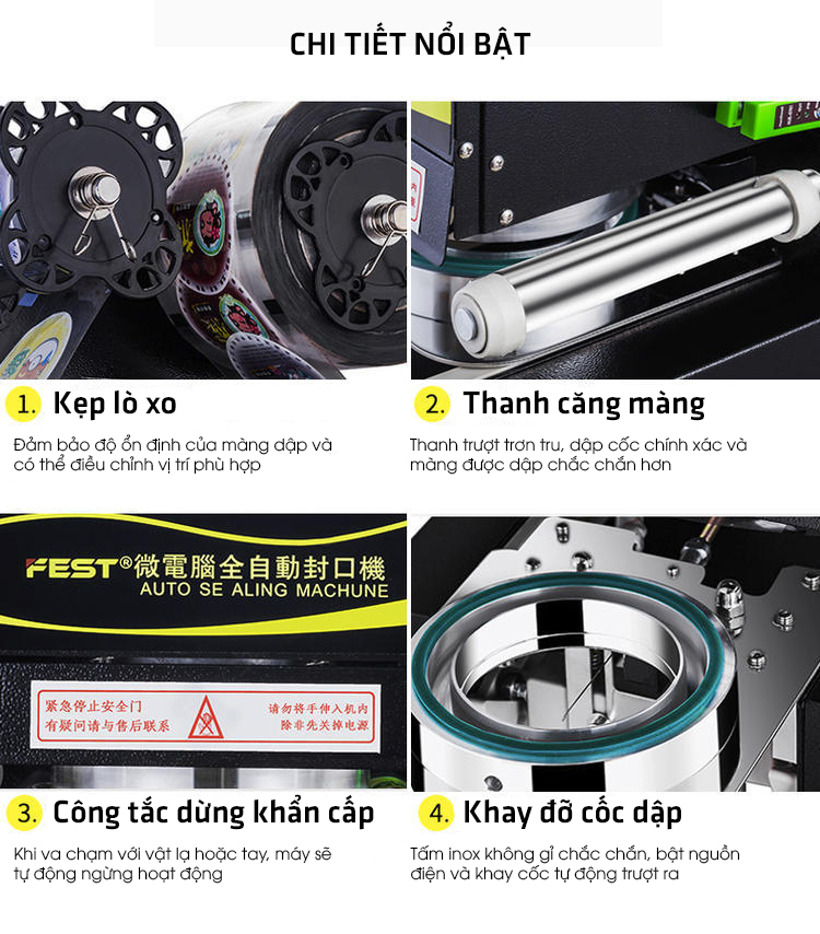 Máy dập nắp cốc tự động Fest RC995