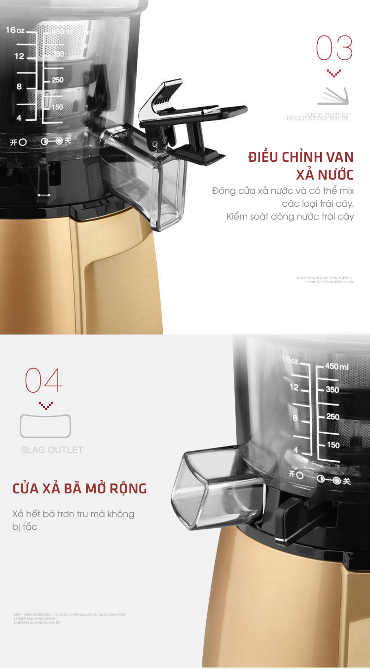 Máy ép hoa quả chậm Hu-19SGM