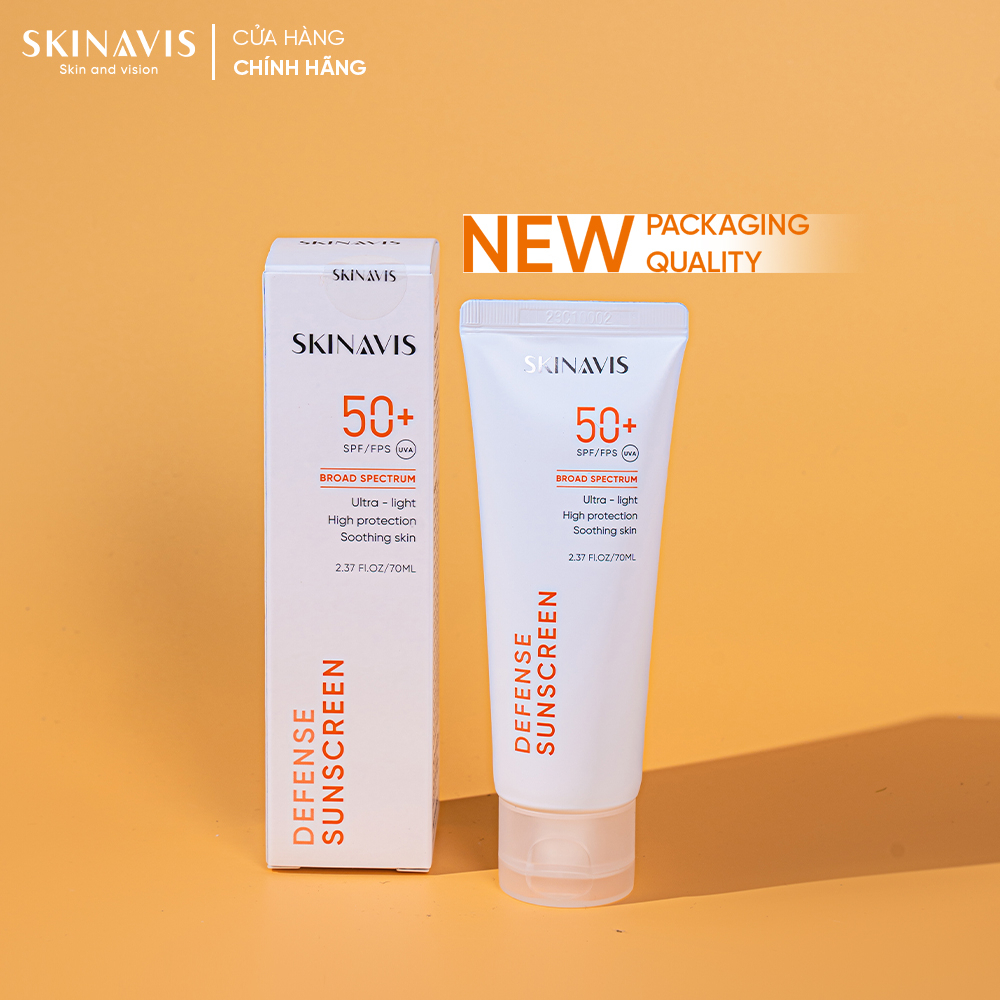 Kem chống nắng Skinavis - Skinavis sunscreen defense – Phổ rộng, không lên tone da -70ml