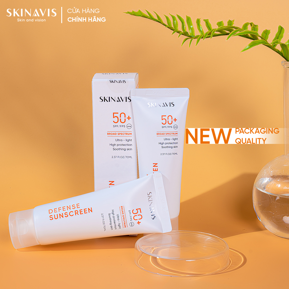 Kem chống nắng Skinavis - Skinavis sunscreen defense – Phổ rộng, không lên tone da -70ml