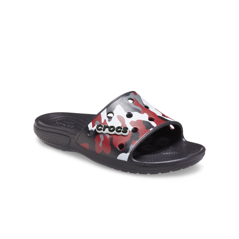 Dép Quai Ngang Unisex Crocs Camo Classic - Black/Red