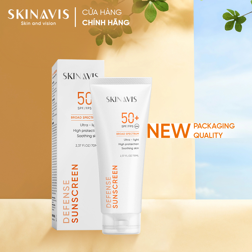 Kem chống nắng Skinavis - Skinavis sunscreen defense – Phổ rộng, không lên tone da -70ml