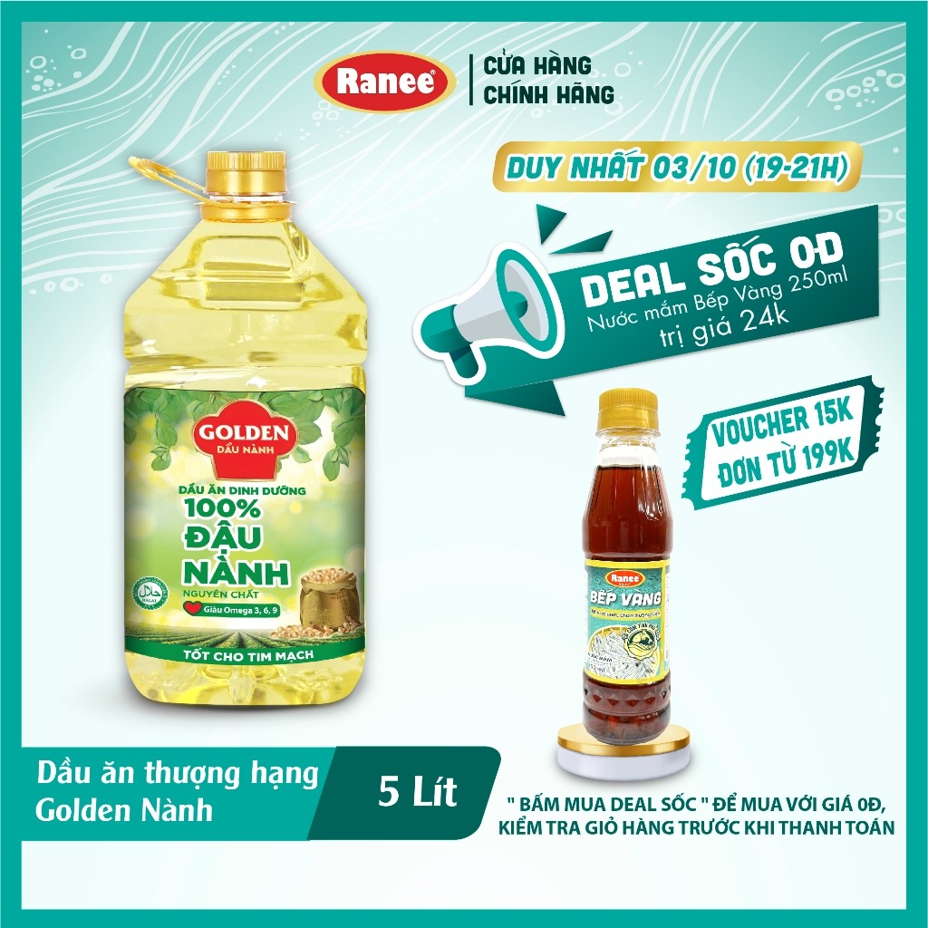 Dầu Đậu Nành cao cấp Golden 5 lít