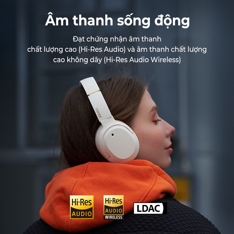 Tai Nghe Bluetooth Headphone Edifier W820NB PLUS thoáng khí thoải mái