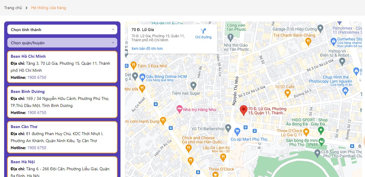 Hệ thống cửa hàng