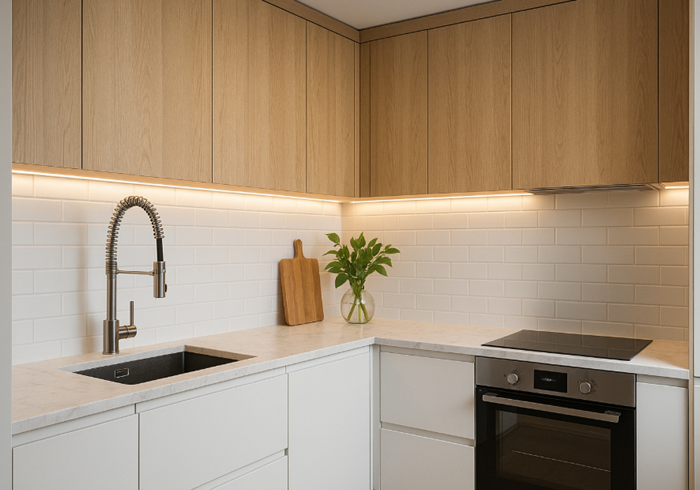 Vòi rửa bát nào phù hợp với bếp chữ I / L / U?