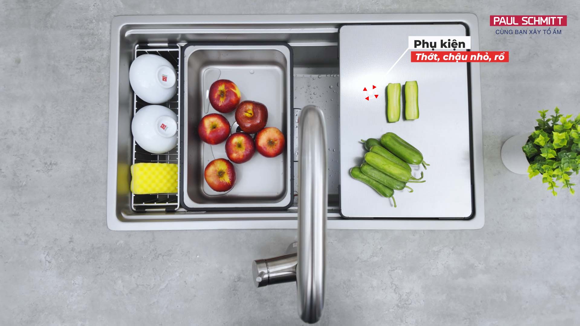 chậu rửa bát inox 304 pam7645udde paulschmitt