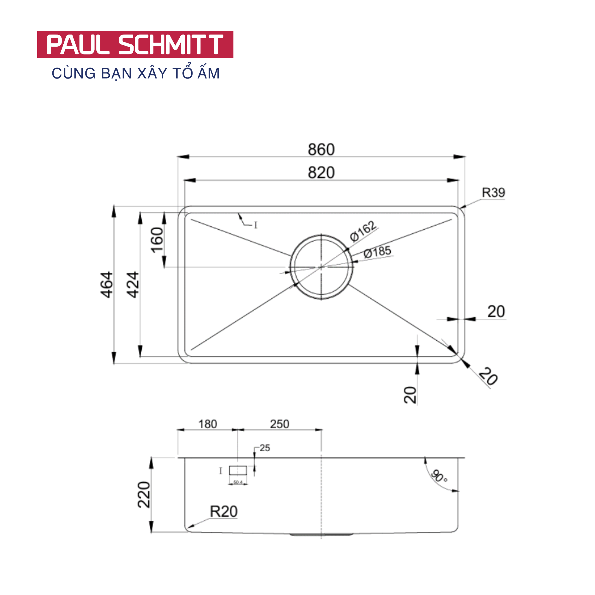 Chậu rửa bát Paul Schmitt PA8646-U