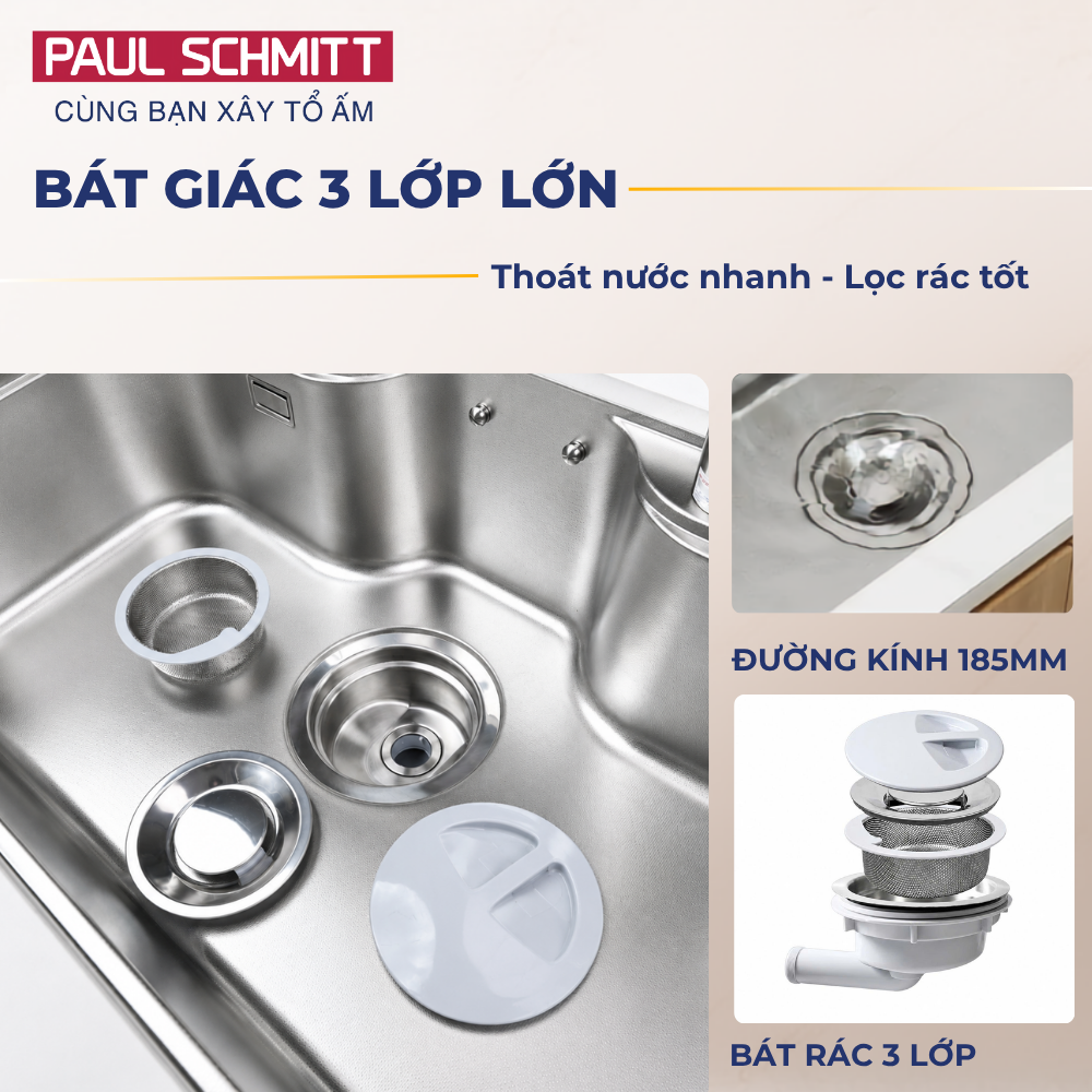 Chậu rửa bát Paul Schmitt PAM8250-UM