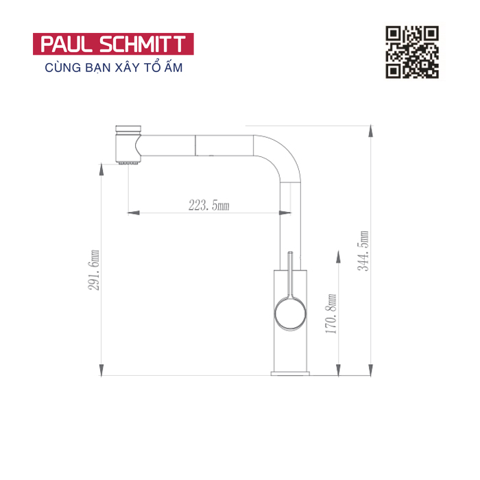 Vòi rửa bát Paul Schmitt PA327K