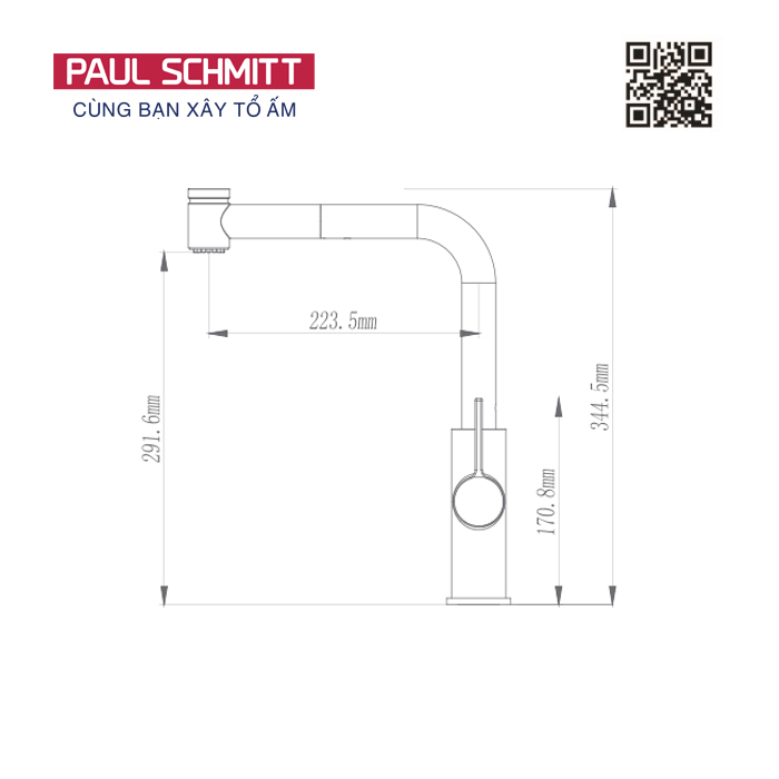 Vòi rửa bát Paul Schmitt PA327KCBQ