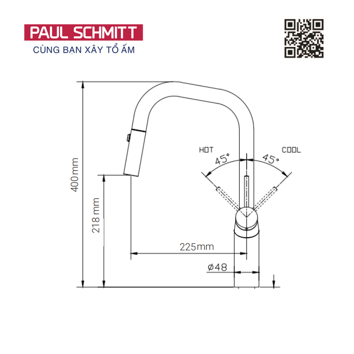 Vòi rửa bát Paul Schmitt PA321KS