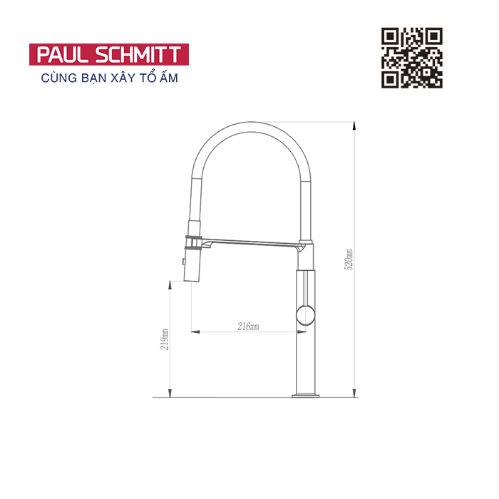 Vòi rửa bát Paul Schmitt PA331KB
