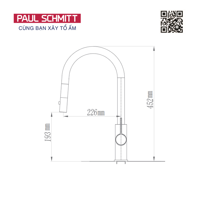 Vòi rửa bát Paul Schmitt PA324KCBQ