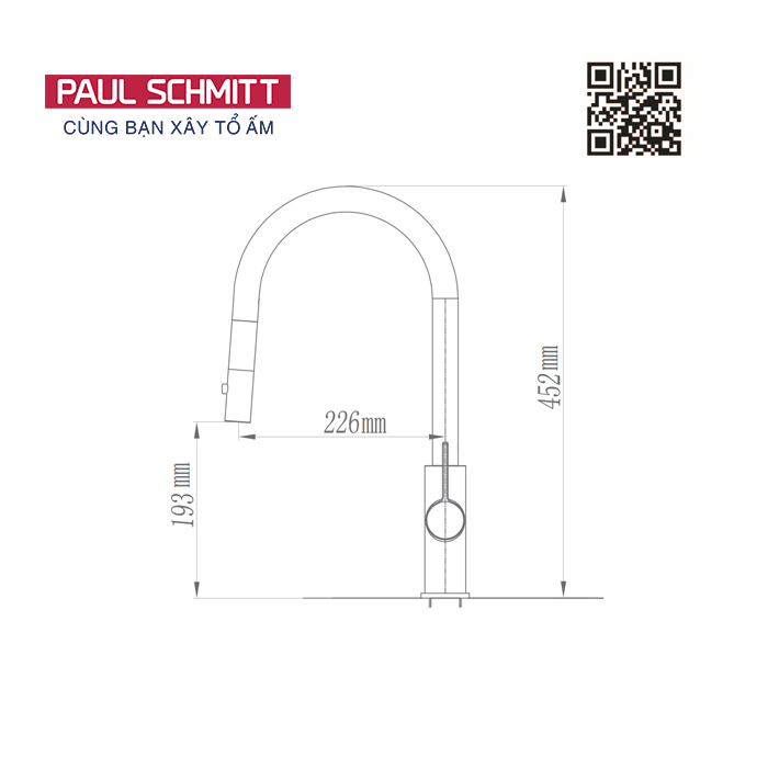 Vòi rửa bát Paul Schmitt PA324KB