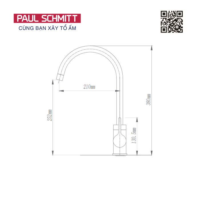 Vòi rửa bát Paul Schmitt PA323K