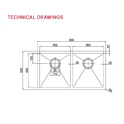 Chậu rửa bát Paul Schmitt PA8045-U