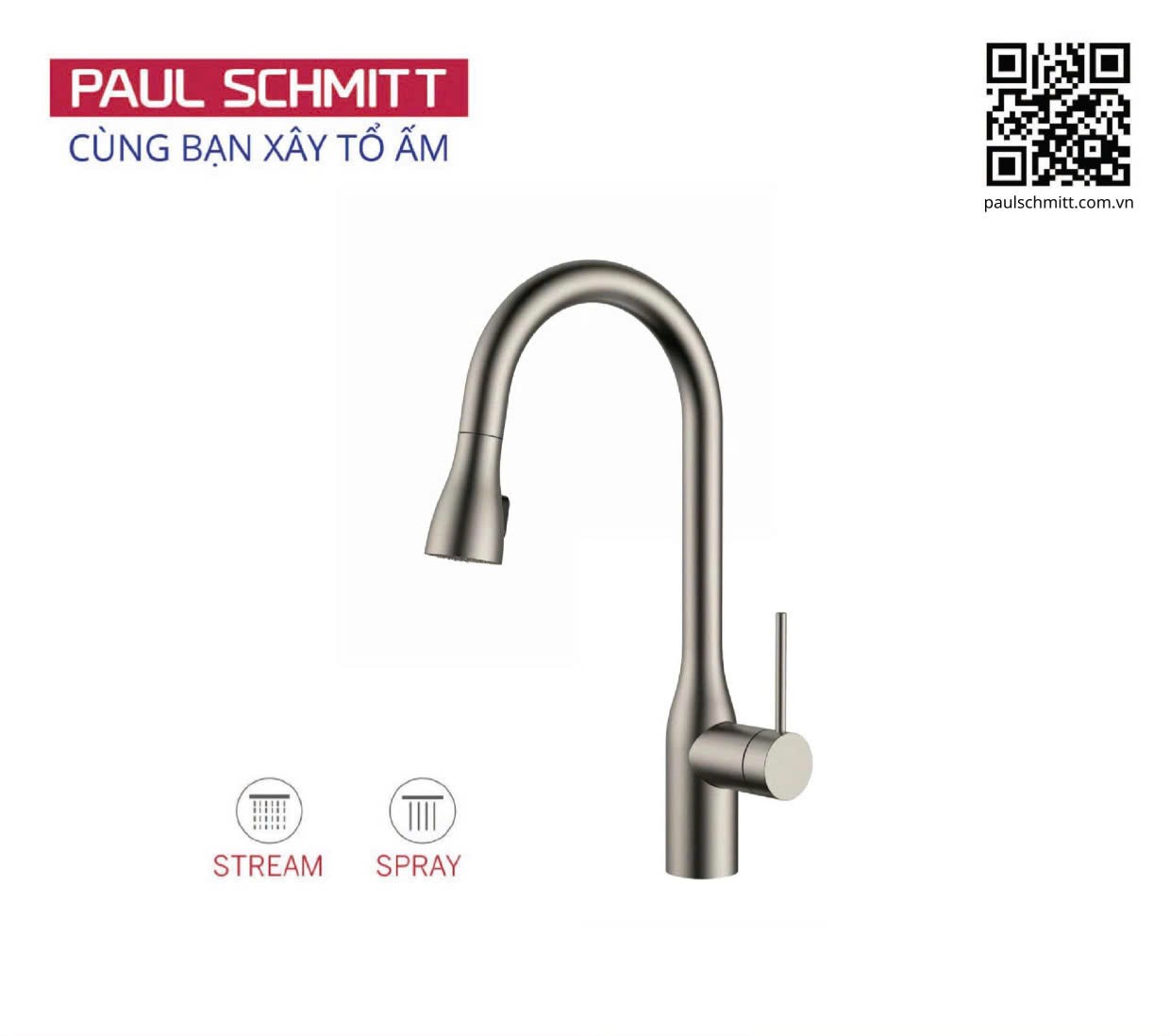 Sản phẩm test Vòi rửa bát Paul Schmitt PA338KS