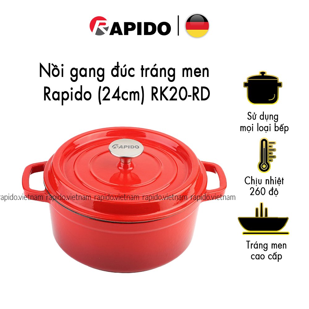 Nồi gang đúc tráng men Rapido RK-RD