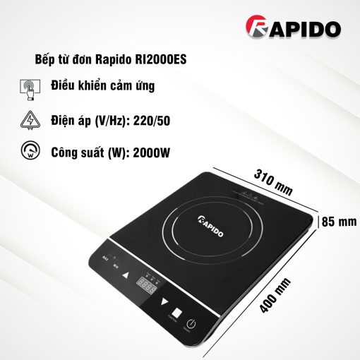 Bếp Từ Đơn Rapido RI2000ES
